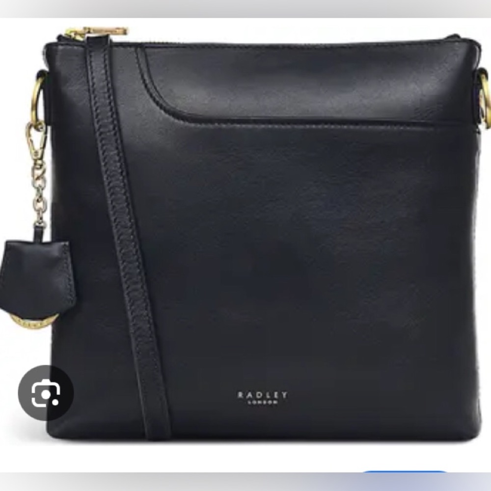Radley London Leather Crossbody Bag Medium Black EUC